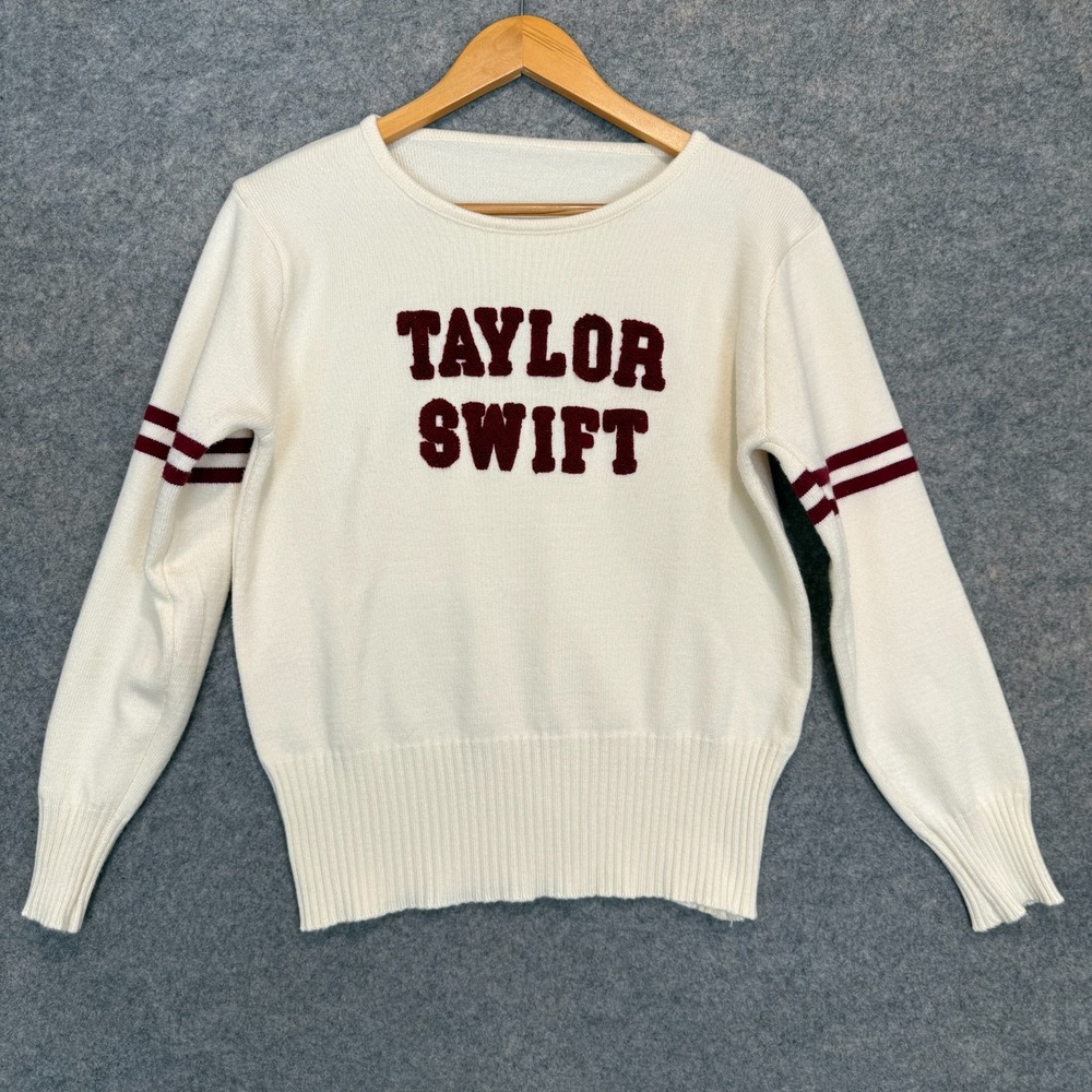 Taylor Swift Official Red Era Varsity Sweater Womens Small TS Collegiate‎ Knit